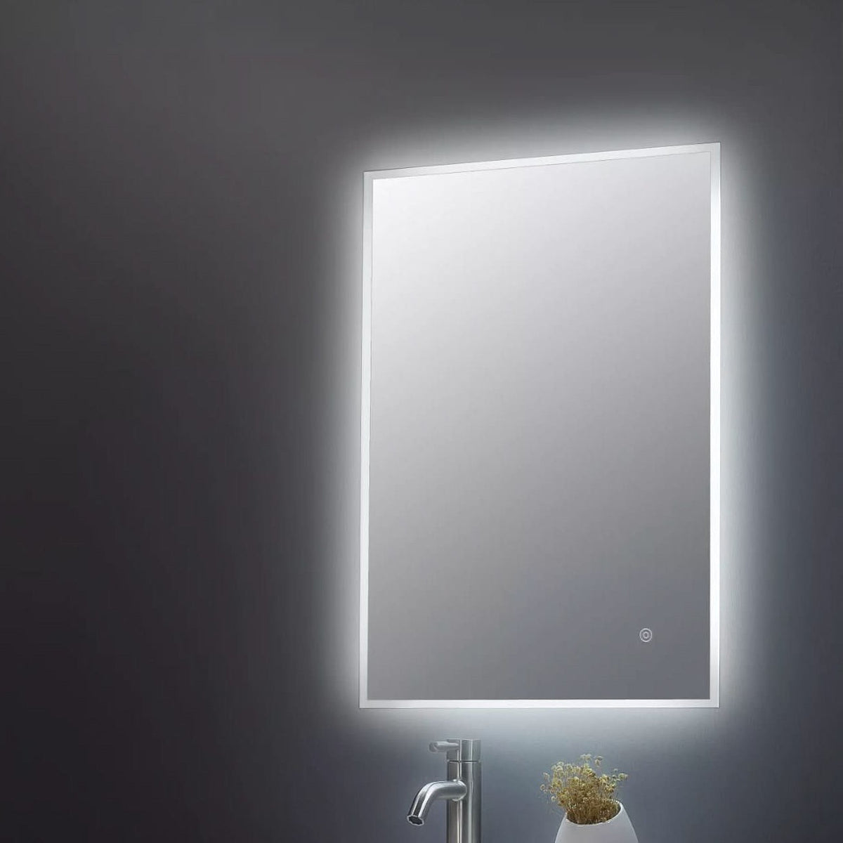 Echo Ambient Rectangular LED Touch Sensor Illuminated Mirror - 700mm x 500mm