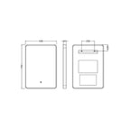 Icon Inset Frame Rectangular Illuminated Mirror - 700mm x 500mm