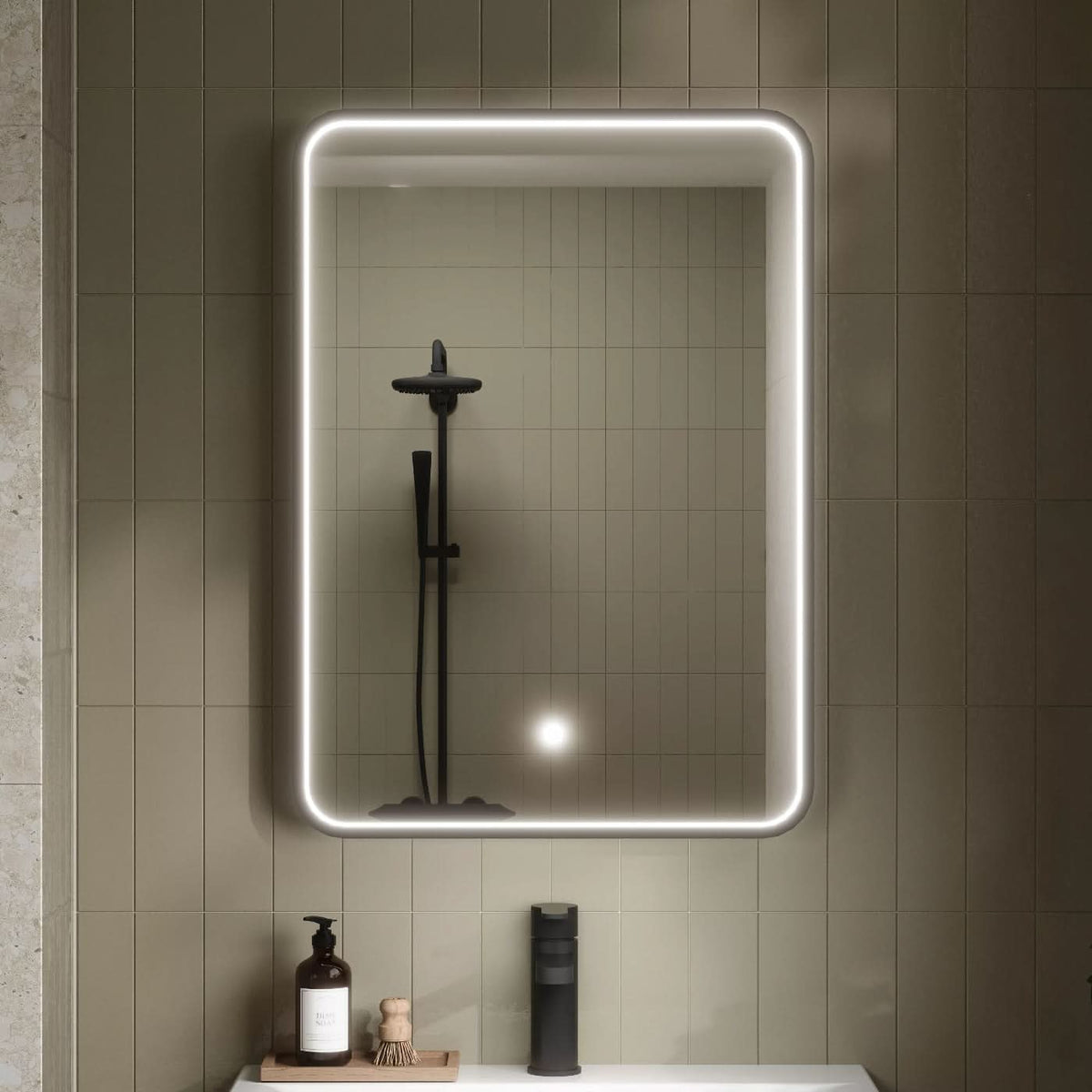 Icon Inset Frame Rectangular Illuminated Mirror - 700mm x 500mm