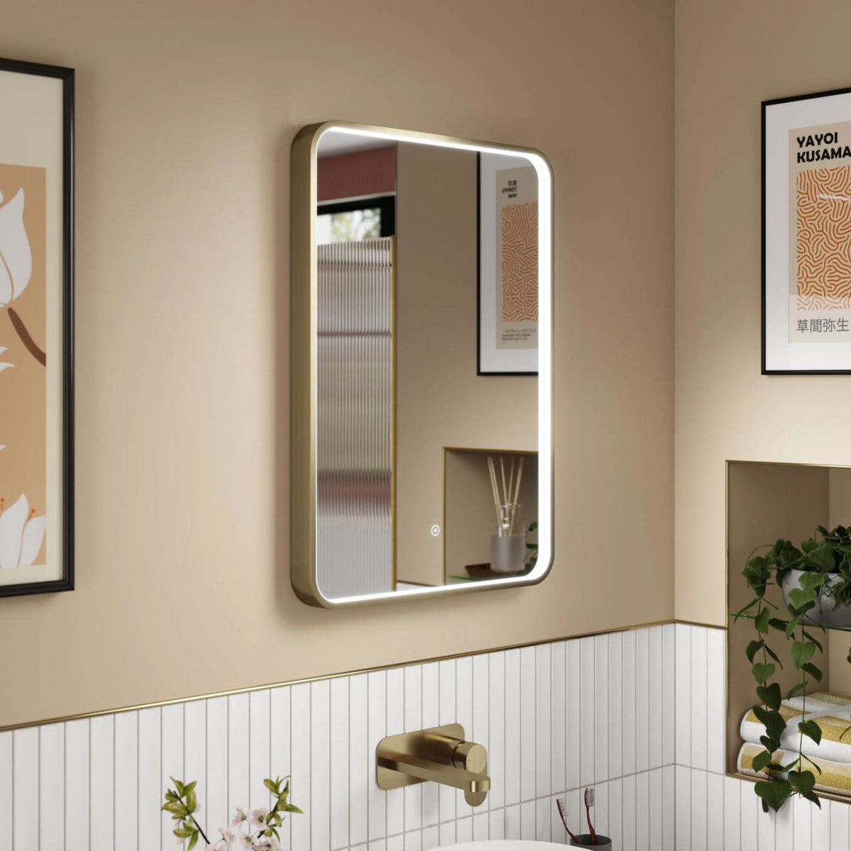 Icon Inset Frame Rectangular Illuminated Mirror - 700mm x 500mm