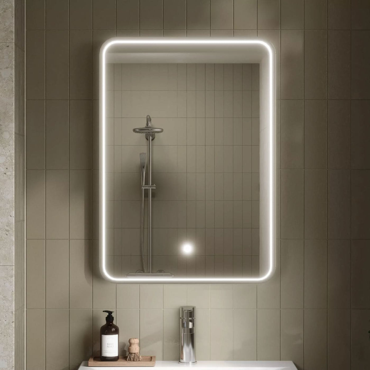 Icon Inset Frame Rectangular Illuminated Mirror - 700mm x 500mm