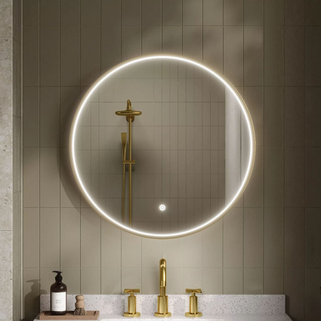 Vertex Inset Frame Round Illuminated Mirror