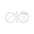 Vertex Inset Frame Round Illuminated Mirror