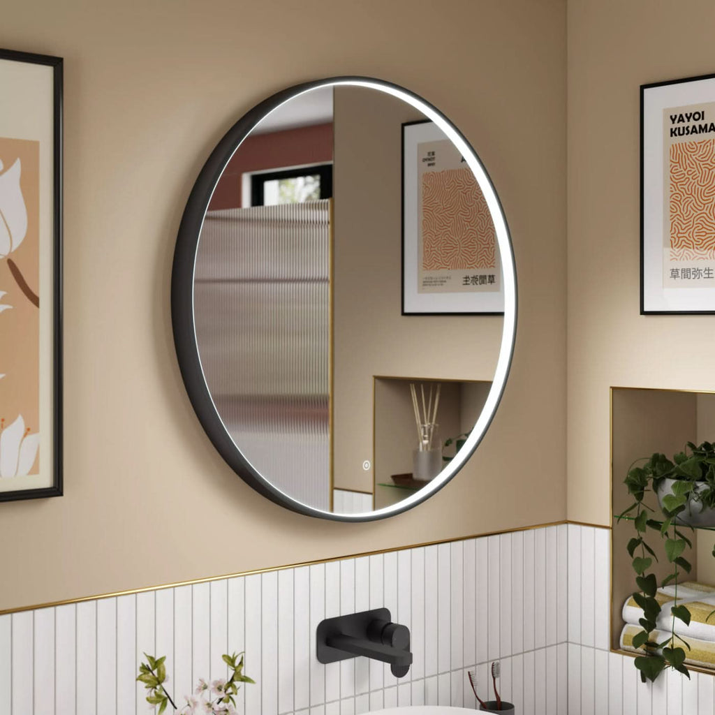 Vertex Inset Frame Round Illuminated Mirror