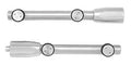 CRL Brushed Stainless Laguna Series Standard Top and Bottom Pivot Rod Set - LS5BS