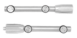 CRL Brushed Stainless Laguna Series Standard Top and Bottom Pivot Rod Set - LS5BS