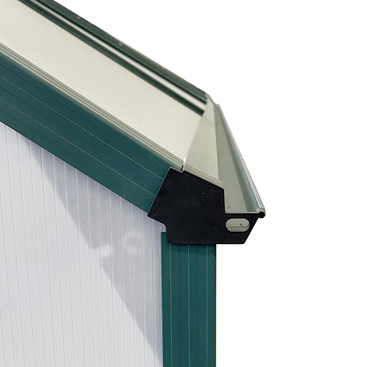BloomGreen 6' x 8' x 6.5' Polycarbonate Greenhouse with Adjustable Roof Vent & Sliding Door, Green