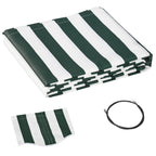 11' x 10' Retractable Awning Fabric Replacement, 280gsm UV Resistant Fabric, Green and White