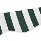 11' x 10' Retractable Awning Fabric Replacement, 280gsm UV Resistant Fabric, Green and White