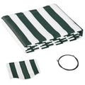 11' x 10' Retractable Awning Fabric Replacement, 280gsm UV Resistant Fabric, Green and White