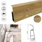PVC Skirting Board Lima 72mm  With Cable Management System