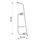 PVC Skirting Board Lima 72mm  With Cable Management System