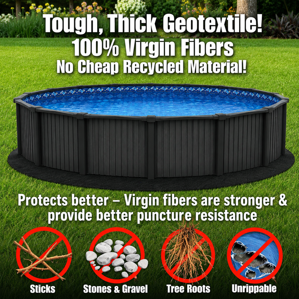 28' Round Premium Liner Pad For Under Above Ground Pool Liner