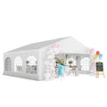 20' x 20' Heavy Duty Party Tent & Carport with Removable Sidewalls and Double Doors, White