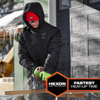 Open Box -  Men's 2 X-Large M12 12V Lithium-Ion Cordless Axis Black Heated Quilted Hooded Jacket Kit (1) 3.0 Ah Battery and Charger