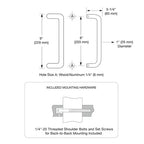 CRL 8" Offset Pull Handles Back-to-Back
