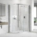 Oasis 8mm Glass 2 Door Offset Quadrant Shower Enclosure - Chrome