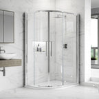 Oasis 8mm Glass 2 Door Offset Quadrant Shower Enclosure - Chrome