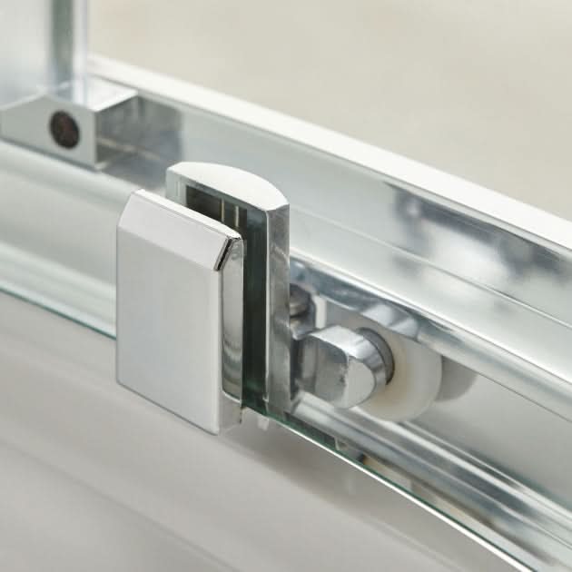 Oasis 8mm Glass 2 Door Offset Quadrant Shower Enclosure - Chrome