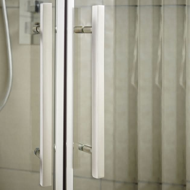 Oasis 8mm Glass 2 Door Offset Quadrant Shower Enclosure - Chrome