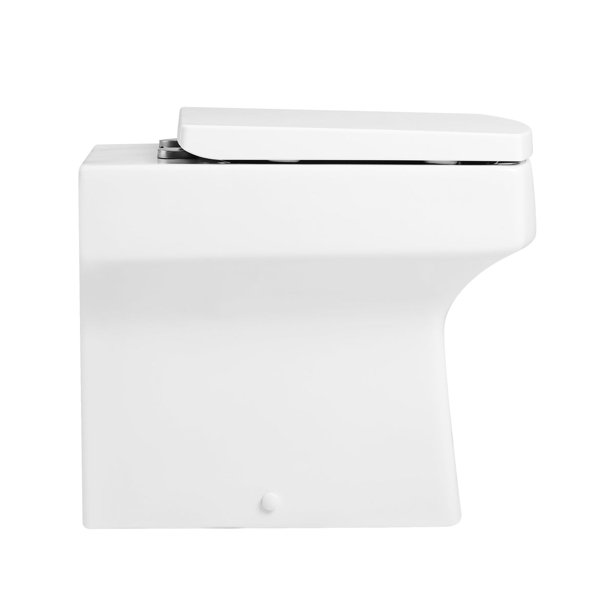 Messina Modern Back To Wall Toilet With Soft Close Seat - White