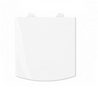 Messina Modern Square Soft Close Toilet Seat - White