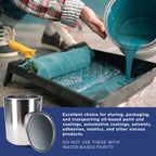 1 Gallon Unlined Empty Metal Paint Can Bucket with Lid - Triple Tight Lid Seal, 128 fl. oz. Steel Coating Storage Container Tin