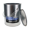 1 Gallon Lined Empty Metal Paint Can Bucket with Lid, Bail Handle - Triple Tight Seal, 128 fl. oz. Steel Coating Storage Container Tin