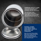 1/2 Pint Unlined Empty Metal Paint Can Bucket with Lids, Pack of 6 - Triple Tight Lid Seal, 8 fl. oz. Steel Coating Storage Container Tin