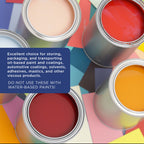 1 Quart Unlined Empty Metal Paint Can Bucket with Lids, 1 Case of 56 - Triple Tight Lid Seal, 32 fl. oz. Steel Coating Storage Container Tin