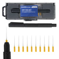 Dirt, Dust, and Particle Pick Set with 10-piece Refill of Barbed Hook Picking Needles - Remove Dust Particles from Wet Paint