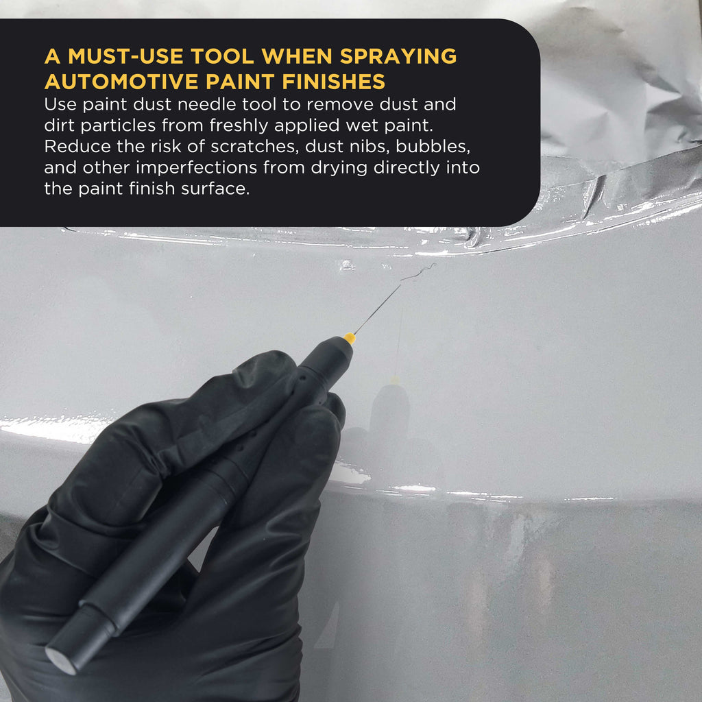 Dirt, Dust, and Particle Pick Set with 10-piece Refill of Barbed Hook Picking Needles - Remove Dust Particles from Wet Paint