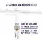 Master Performance G22 Airbrush Kit with Master Black Mini Portable Compressor C16-B, Air Hose & Air Filter Water Trap