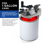Paint Can Mixing Lid & Pouring Spout, 1 Gallon Size - Mix Blade for Easy, Mess-Free Stirring, Pouring, Storing - Pistol Grip Handle