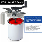 Paint Can Mixing Lid & Pouring Spout, 1 Quart Size, Pack of 6 - Mix Blade for Easy, Mess-Free Stirring, Pouring Storing - Pistol Grip Handle