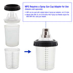 Master Paint System MPS Disposable Paint Spray Gun Cup Liners and Lid System, 50 Pack Mini Size 6 Ounce (180ml) Kit