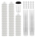 Master Paint System MPS Disposable Paint Spray Gun Cup Liners and Lid System, 50 Pack Mini Size 6 Ounce (180ml) Kit