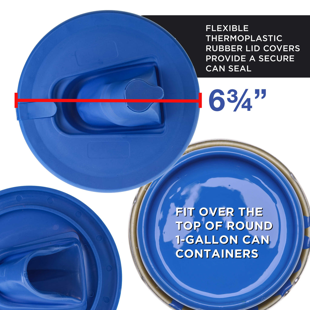 Paint Can Lid Cover and Pouring Spout for 1-Gallon Containers, 2 Pack - Secure Seal with Built-in Spout, Pour Paint Easy, Prevent Messes