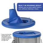 Paint Can Lid Cover and Pouring Spout for 1-Gallon Containers, 2 Pack - Secure Seal with Built-in Spout, Pour Paint Easy, Prevent Messes