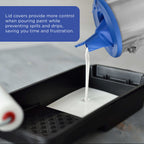 Paint Can Lid Cover and Pouring Spout for 1-Gallon Containers, 2 Pack - Secure Seal with Built-in Spout, Pour Paint Easy, Prevent Messes