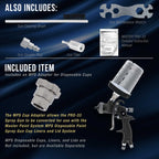 High Performance PRO-33 HVLP Paint Sprayer Gun with 1.4mm Tip, 1L Cup, Regulator Gauge, MPS Adapter