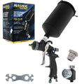 High Performance PRO-33 HVLP Paint Sprayer Gun with 2.0mm Tip, 1L Cup, Regulator Gauge, MPS Adapter
