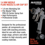 1.4 mm Needle, Fluid Nozzle and Air Cap Set Only - For PRO-55 HVLP Spray Gun - for Automotive Primers, Topcoats, Clearcoats