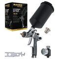 Performance PRO-88 HVLP Automotive Spray Paint Gun with 1.3mm Tip, 1L Cup, Regulator Gauge, MPS Adapter