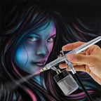 S68 Multi-Purpose Precision Dual-Action Siphon Feed Airbrush Gun with 0.35mm Tip, 3/4 oz Bottle, Cup & 6 Foot Hose