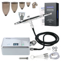 Powerful Cordless Airbrushing System Kit - 20 to 36 PSI, Portable Rechargeable Air Compressor Professional Artist Set, How to Guide