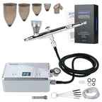 Powerful Cordless Airbrushing System Kit - 20 to 36 PSI, Portable Rechargeable Air Compressor Professional Artist Set, How to Guide