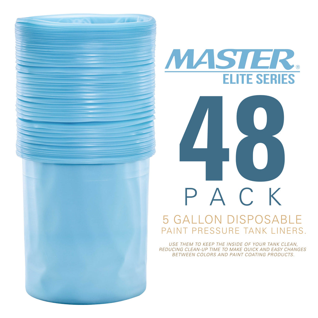 5 Gallon Paint Pressure Pot Tank Liners, Pack of 48 - Disposable Liners that Fit Most 5 Gallon Tanks,  Models - Pail Bucket Liner