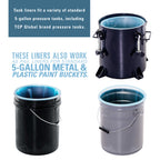 5 Gallon Paint Pressure Pot Tank Liners, Pack of 48 - Disposable Liners that Fit Most 5 Gallon Tanks,  Models - Pail Bucket Liner