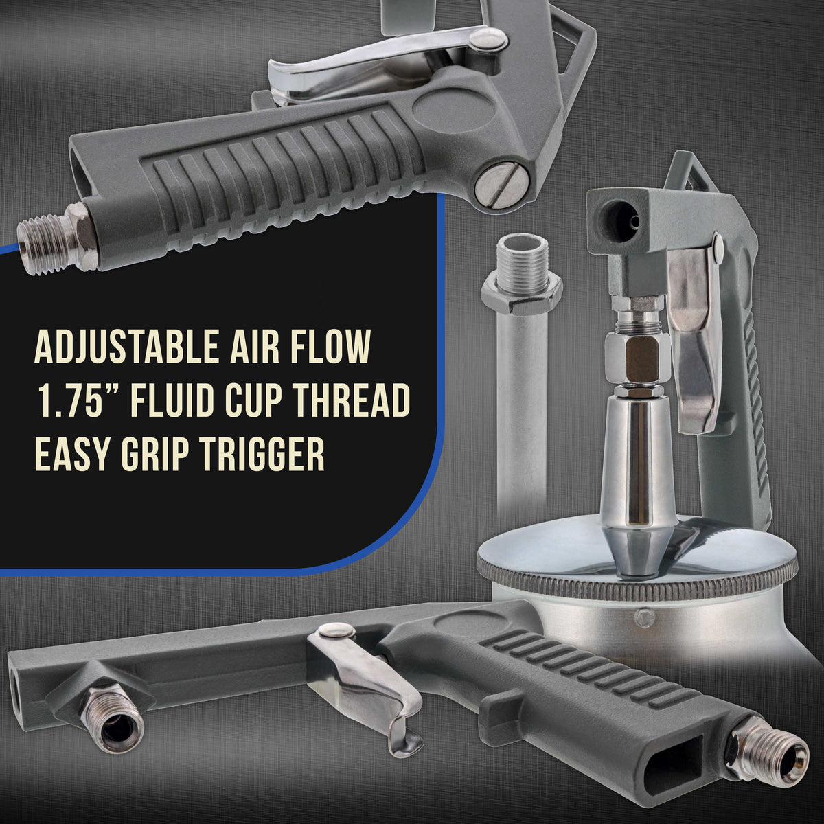 Undercoating Spray Gun with Regulator & 25 oz Suction Feed Cup - Pneumatic Automotive Application Sprayer Undercoating Gun for Truck Bed Liner